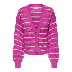 Jacqueline de Yong Ellen l/s v-neck stripe cardigan