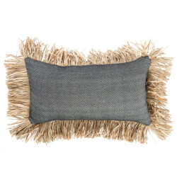 Bazar Bizar The cotton bonita cushion cover natural black 30x50