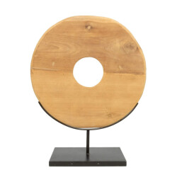 Bazar Bizar The teak disc on stand l