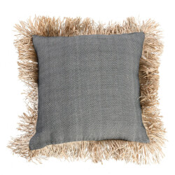 Bazar Bizar The cotton bonita cushion cover natural black 60x60
