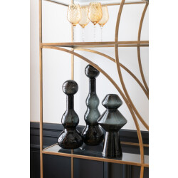 J-Line Vase carol glass black