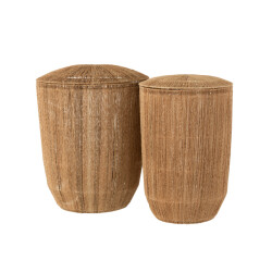 J-Line Set 2 baskets dantya long jute natural