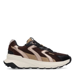 Maruti Dora leather black brown sneakers lage sneakers dames
