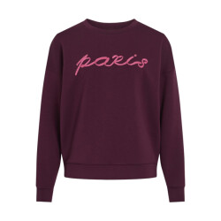 Vila Visif ls o-neck sweat topka bordeaux