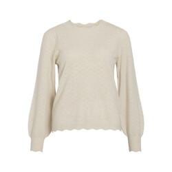 Vila Viemi o-neck ls knit toptes beige