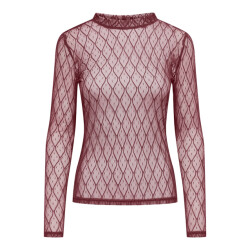 Only Onlsalina ls lace top jrs bordeaux