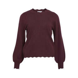 Vila Viemi o-neck ls knit toptes bordeaux