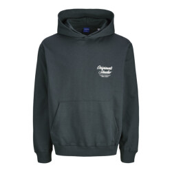 Jack & Jones Jornorrebro typo back sweat hood sn donker