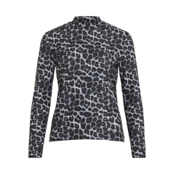 Vila vileoa l/s high neck top noos 14066134 glacier gray
