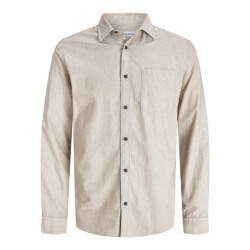 Jack & Jones Jjeclassic melange shirt ls noos zand