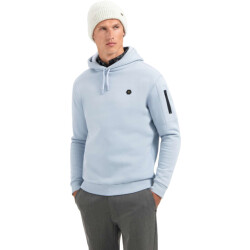 No Excess Sweater hooded brushed dusty blue
