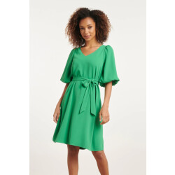 Smashed Lemon 24093 ballonmouw jurk met v-halsriem |