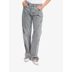 Alix The Label Dames spijkerbroek cutseams denim grey washed denim