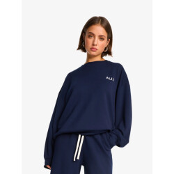 Alix The Label Dames sweater scuba navy