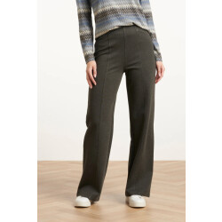 Smashed Lemon Damesstretch broek met wijde pijpen |