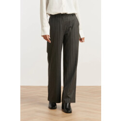 Smashed Lemon Grijs en wit pinstriped broek |
