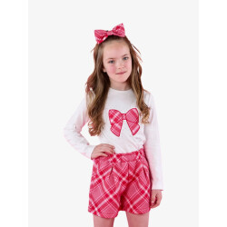 ADee Meisjes set short lexi snow white