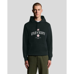 Lyle and Scott Ml2333v graphic hoodie espresso heren sweat