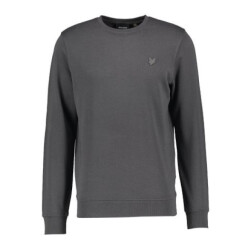Lyle and Scott Ml2255ton superfine crew gun metal  heren sweater