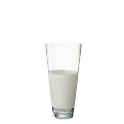 J-Line Vase delph glass transparent/white medium