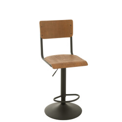 J-Line Barstool wood/metal brown