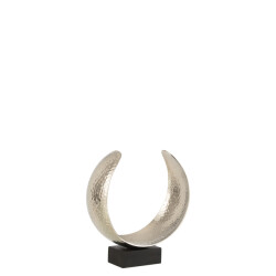 J-Line Metal moon decoration silver small