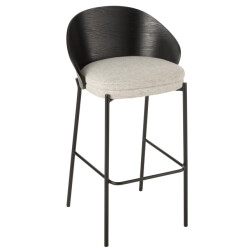 J-Line Bar chair lone ply wood/metal black/grey