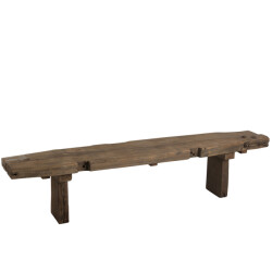 J-Line Bench rough recycled wood brown