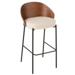 J-Line Bar chair lone ply wood/metal brown/beige
