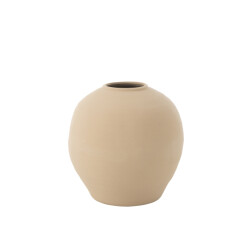 J-Line Vase cassia round clay natural large