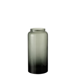 J-Line Vase right long glass grey small