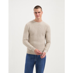 Saint Steve Barend 240486 20006 sand melange heren trui -