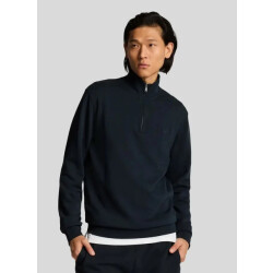 Lyle and Scott Ml2258ton superfine zip dark navy heren sweater