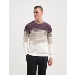 Saint Steve Brent 240903 80012 plum melange heren trui