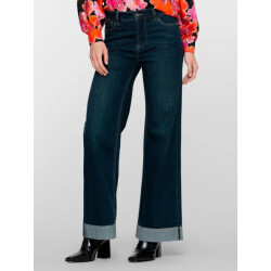 Geisha 51544-10 850 jeans wide turn-up black denim tinted