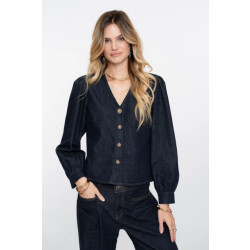 Geisha 53504-10 880 blouse denim dark blue denim