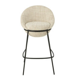 J-Line Bar stool bar stool with iron legs iron beige/black