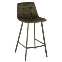 J-Line Barstool olivier textile/metal dark green