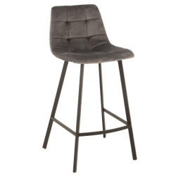 J-Line Barstool olivier textile/metal grey