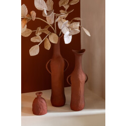 J-Line Vase aluminium terracotta small