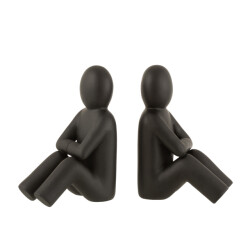 J-Line Set 2 bookend p'tit maurice poly black