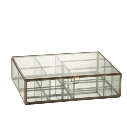 J-Line Box glass/metal bronze large