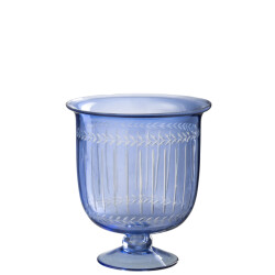 J-Line Hurricane/vase tarifa glass blue