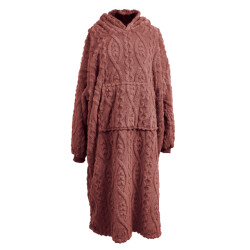 Unique Living hoodie pleun 78x120cm marsala