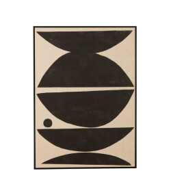 J-Line Frame shapes ethnic wood/canvas brown/black