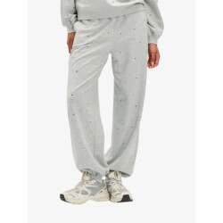 Refined Department Dames joggingbroek jazz oversized studs grey melange