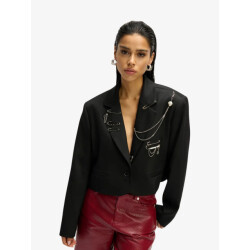 Refined Department Dames blazer niv cropped embellished