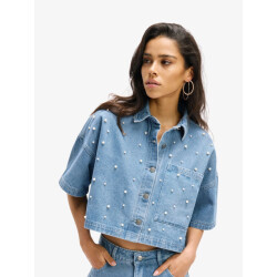 Refined Department Dames blouse adeline pearl denim blue