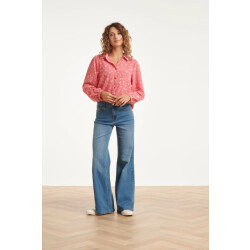 Smashed Lemon Mediumblauwe flared jeans |