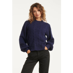 Smashed Lemon Damesgestructureerd gebreide trui |